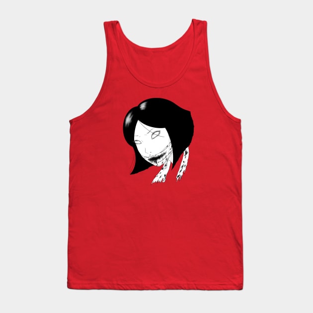 Tumbling Doll - Japanese Horror Tank Top by Jellyfsh-ots